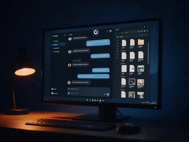 An assistant app and a project folder open on a Shadow PC